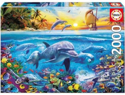 Puzzle 2D  Família de Golfinhos (Idade Mínima: 12 - 2000 Peças)