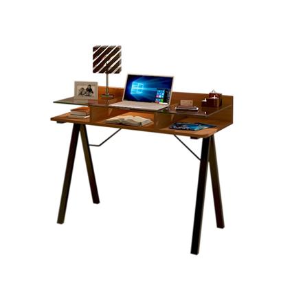 Mesa de Computador Mack, 100 x 81,4 x 50 cm, Cerejeira e Preto