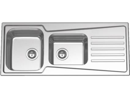 Lava Loiça  Evolution 116 Flat (Aço inox. - 20 x 115 x 49 cm)