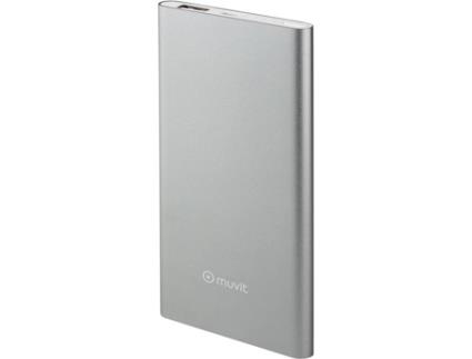 Powerbank  MUCHP0088 (5000 mAh - 1 USB - 1 Micro-USB - Prateado)