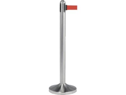 Conjunto Poste Separador c/ Fita + Base  Vermelho