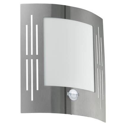 Aplique  EXTERIOR CITY 60W COM SENSOR DE MOVIMENTO AÇO