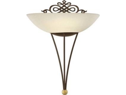 Candeeiro de Parede  Mestre 86715 (E27 - 1 x 60 W - Aço e Vidro)