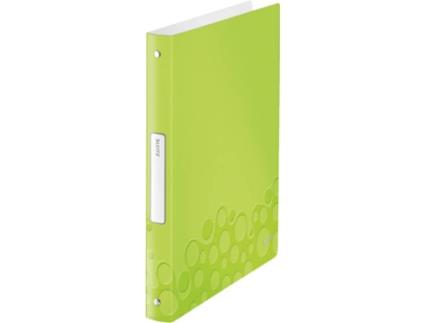 Dossier 4 argolas  WOW 25 mm Verde (A4 - Capacidade: 200 folhas)