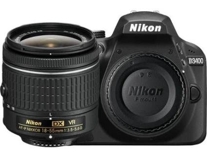 Kit Máquina Fotográfica NIKON D3400 + 18-55mm VR (DX)