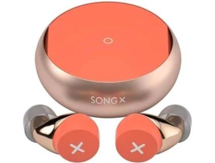 Auriculares Bluetooth True Wireless CHRONUS SX06 809-XW3 (In Ear - Microfone - Noise Cancelling  - laranja)