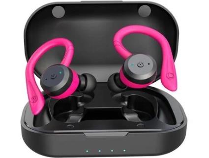 Auriculares Bluetooth True Wireless CHRONUS IPX78025 (In Ear - Microfone - Noise Cancelling  - Rosa)