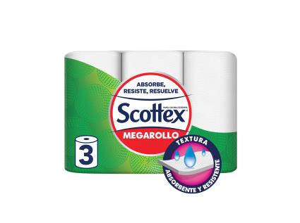 Papel de Cozinha Megarrollo Scottex 3 Uds Refurbished A+