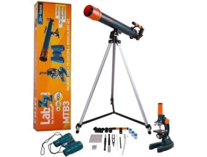 Kit Telescópio, Microscópio e Binóculos LEVENHUK LabZZ MTB3