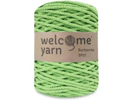 Fio de Macramé WELCOME YARN Barbante 3Ply 500G 3,5mmx100M (Verde Claro - Algodão - 11,5x18x11,5 cm)