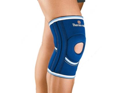 Joelheira Neoprene Rótula Aberta ORLIMAN com  Reforços Laterais (Azul - XL)