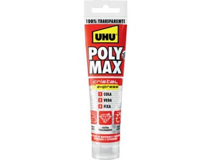Cola e Veda UHU Poly Max Cristal Express Tubo (115 gr)