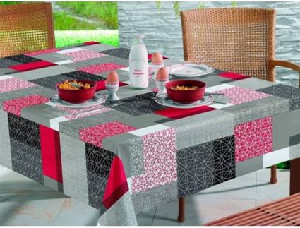 Toalha de Mesa HULEHULE TEX Mirka (Preto, Vermelho e Branco - 140 x 200 cm)