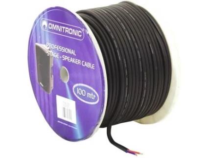 Cabo OMNITRONIC Speaker bk Durável (50 m)