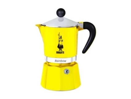 Bialetti Rainbow Cafeteira Italiana Alumínio Preto Amarelo