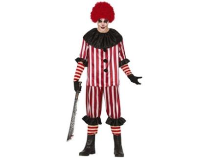 Fato de Homem GUIRCA Traje de palhaço com riscas (Tam: M)