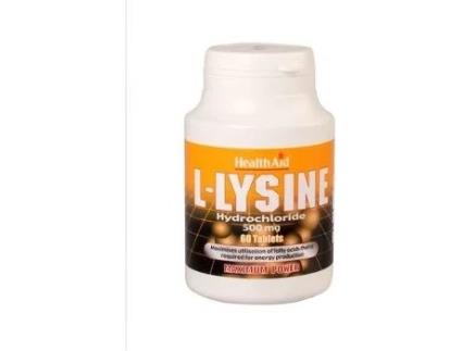 Suplemento Alimentar HEALTH AID L-Lisina (60 comprimidos de 500mg)