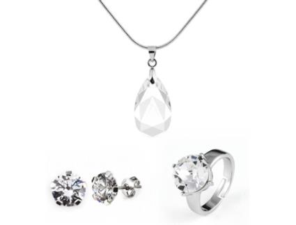 Conjunto de Joalharia VANCRYSTALS Aine (Latão - Prateado - Talla Única)