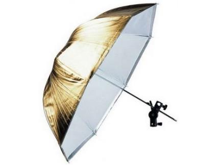 Sombrinha Reflectora FALCON EYES Urk-T86TGS Dourada e Prateada