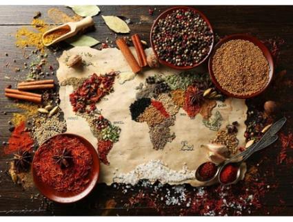 Puzzle Bluebird Mapa Do Mundo em Especiarias 3000 Peças