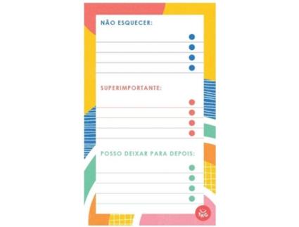 Caderno To Do List Tarefas THE HAPPY GANG Multicolor