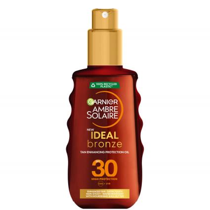 Garnier Ambre Solaire Ideal Bronze Protective Oil SPF30 Sun Cream Spray 150ml