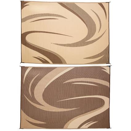 Mings Mark Inc Tapete Swish 2.44 x 5.49 m Brown / Tangerine