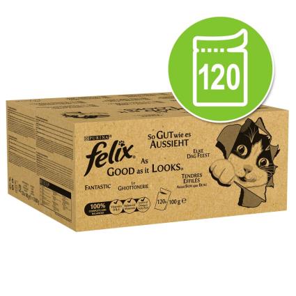 Felix Fantastic 120 x 85 /100 g - Jumbopack - 120 x 85 g: Carnes (vaca, frango, pato, cordeiro)