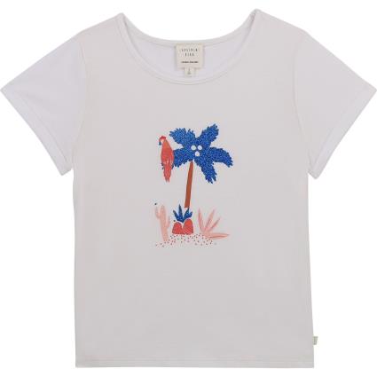 Carrément Beau  T-Shirt mangas curtas Y15383-10B  Branco Disponível em tamanho para rapariga. 24 mois,3 ans,4 ans,5 ans,6 ans,8 ans,10 ans.Criança > Menina > Roupas > Camiseta