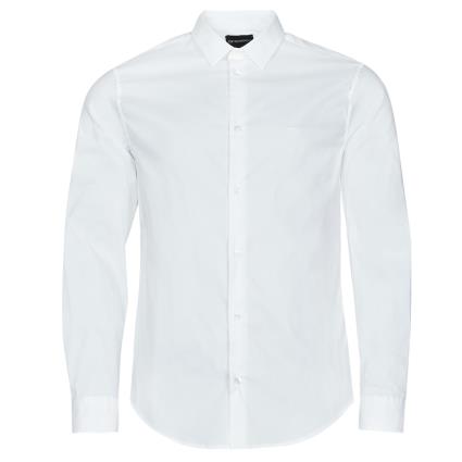 Emporio Armani  Camisas mangas comprida 8N1C09  Branco Disponível em tamanho para homem. S,M,L,XL,XXL.Homem > Roupas > Camisas mangas compridas