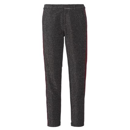 Maison Scotch  Calças TAPERED LUREX PANTS WITH VELVET SIDE PANEL  Cinza Disponível em tamanho para senhora. S,M,XS.Mulher > Roupas > Calças