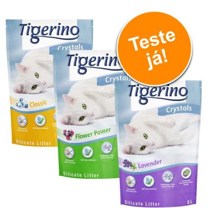 Tigerino Crystals 6 x 5 l - Pack de experimentação misto  - 4 variedades: classic, lavanda, flower power e aloe vera