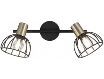 Candeeiro de Parede AJP ILUMINACIÓN Bermeo (Preto - Metal - 21x42 cm)