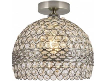 Plafon de Teto AJP ILUMINACIÓN Donia (Dourado - Cristal, Metal - 28x25 cm)