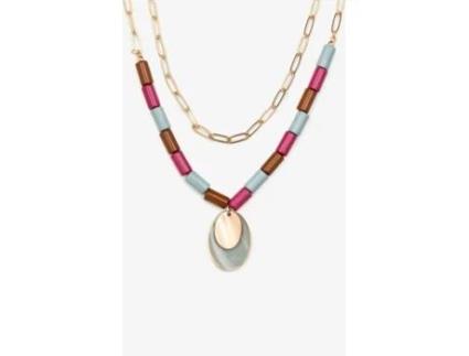 Conjunto de Colares VILA NOVA com Pendente (Ferro - Dourado - Tamanho Único)