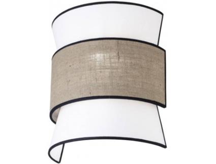 Candeeiro de Parede AJP ILUMINACIÓN Sabina (Branco - Tecido - 35x30 cm)