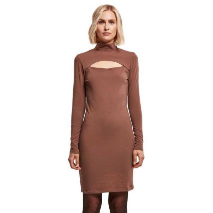 Urban Classics Vestido Curto Manga Comprida Stretch Cut-out 5XL Bark