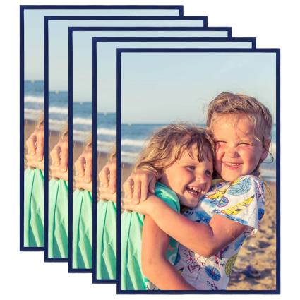 vidaXL 332257 Photo Frames Collage 5 pcs for Table Blue 21x29,7cm MDF