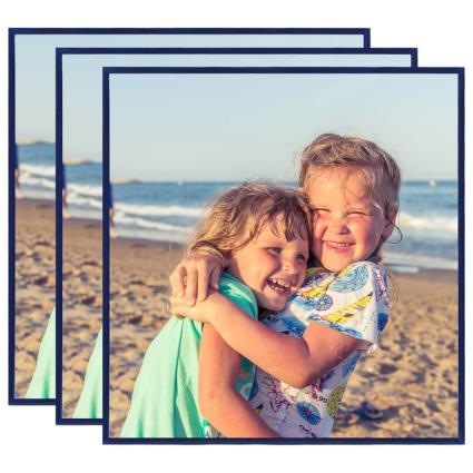 vidaXL 332270 Photo Frames Collage 3 pcs for Wall Blue 50x50 cm MDF