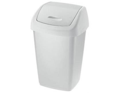 Caixote do Lixo Tampa Basculante 50 Litros Branco