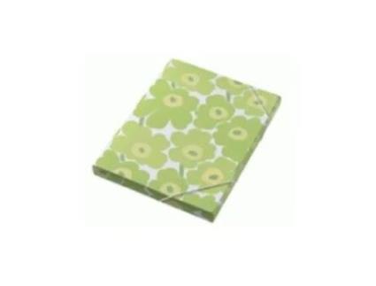 Pasta Arquivo Plástico Marimekko 315x260 mm 4 Argolas R 47 mm L53 mm Verde 1 Unidade