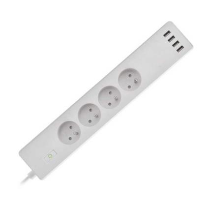 Onearz Extensão Elétrica Oe-oecos4u01sp 4 Pontos De Venda Com Chave One Size White