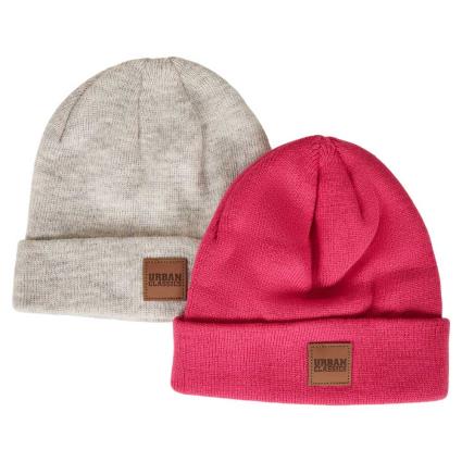 Urban Classics Gorro Logopatch 2 Unidades 110-116 Pink / Heather White