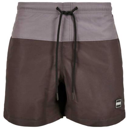 Urban Classics Calções De Banho Block L Black Bird / Asphalt