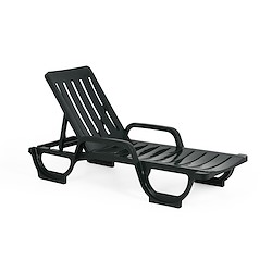 Espreguiçadeira de resina MALIBU VERDE RECICLADO