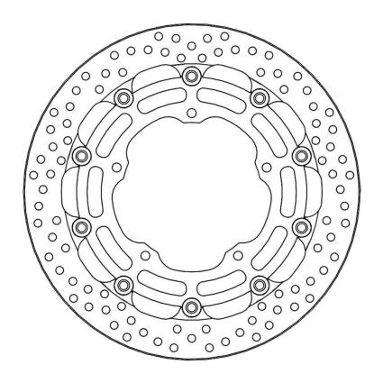 Moto-master Disco De Freio Round Yamaha 112247 One Size Black