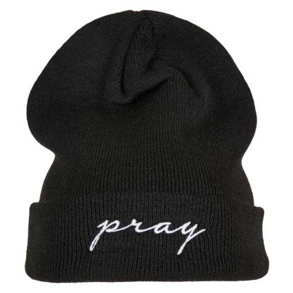 Mister Tee Gorro Pray Embroidery One Size Black / White