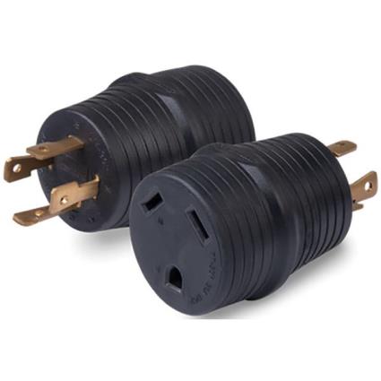 Parkpower By Marinco Macho 30a 30a Adaptador De Conector Fêmea One Size Black