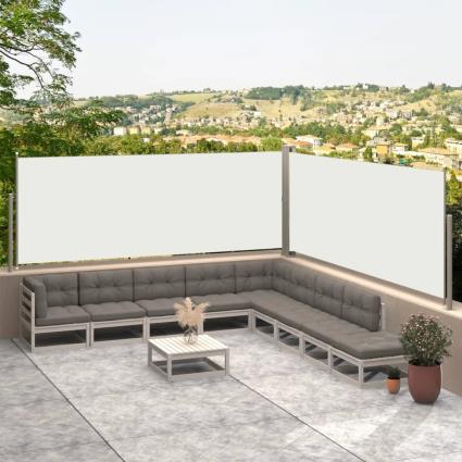 vidaXL Toldo lateral retrátil 117x600 cm cor creme