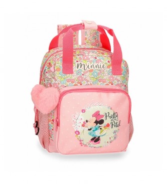 Joumma Bags. Mochila Minnie Florals rosa -23x28x10cm Joumma Bags